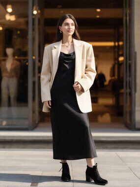 NWOB Kenneth Cole (US 7) New York Kara Suede Pointed Toe Booties Black Wood Heel